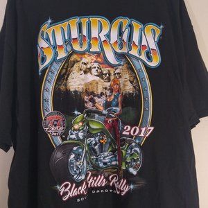 Sturgis Motorcycle Bike Rally Graphic T Shirt 2017 Biker Chick Men's Size 3XL.